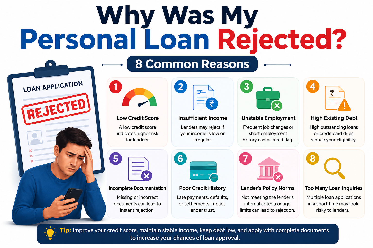 Why Was My Personal Loan Rejected? 8 Common Reasons and How to Fix Them